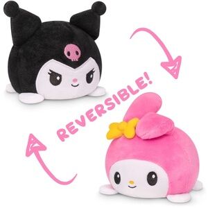 *BRAND NEW* TeeTurtle Original Sanrio My Melody & Kuromi Cute Reversible Plushie